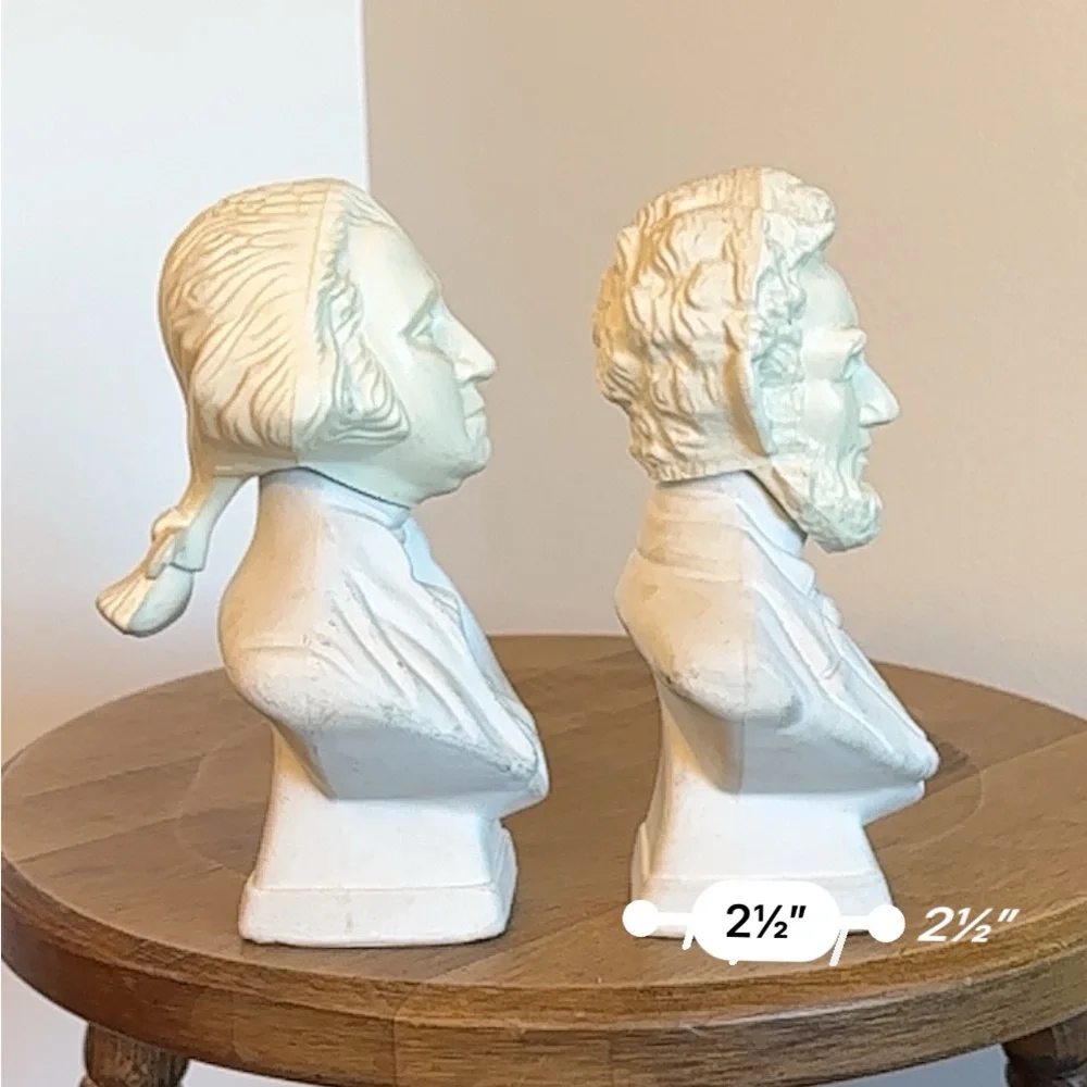 Avon President George Washington Abraham Lincoln Aftershave Bottles 1970s Models - Picture 5 of 14